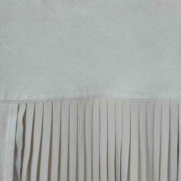 Chico's Open Front Ivory Velour Mixed Media Jacket Top Chico's Size 2 (US L/12) - Picture 3 of 9